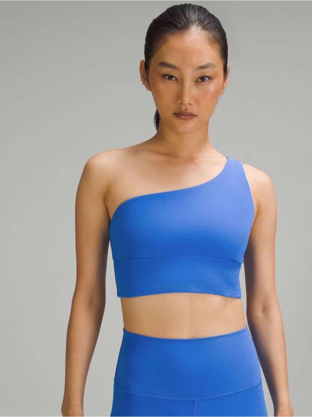 Lululemon Align One-Shoulder Blue Sports Bra - size 8
